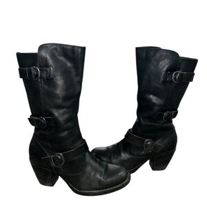 Born Womens Maleri Black Biker Chic Boots 
Size 6.5M